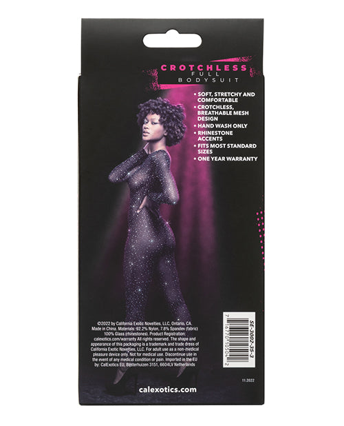 Radiance Crotchless Full Body Suit - Black O/s