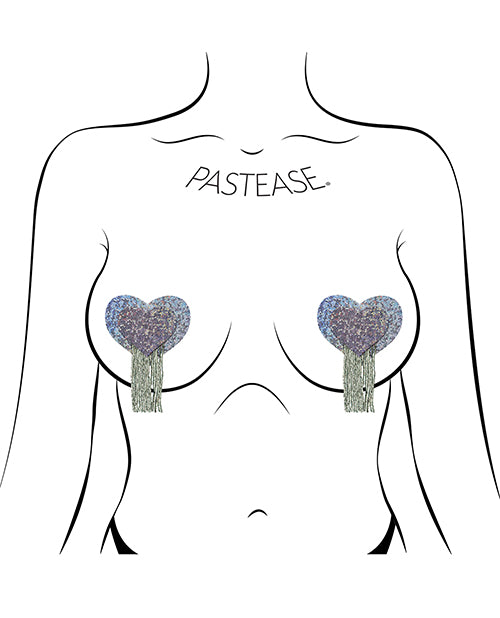 Pastease Tassel Glitter Heart - Silver O-s