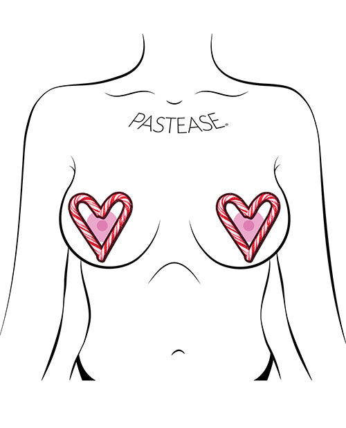 Pastease Premium Holiday Candy Cane Heart - Red-white O-s