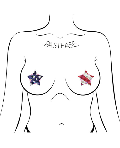 Pastease Premium Petites Glittering Stars & Stripes - Red-white-blue O-s