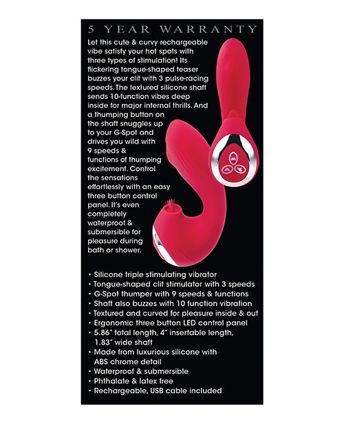 Adam & Eve Eve's Clit Loving Thumper Vibe - Red