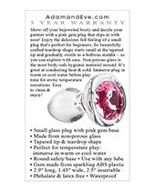 Adam & Eve Pink Gem Glass Plug