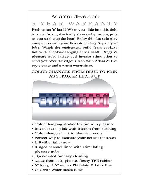 Adam & Eve Intensity Power Stroker - Clear-blue