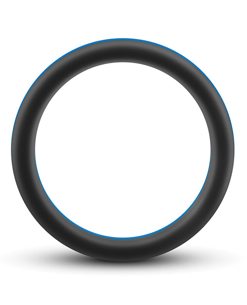 Blush Performance Silicone Go Pro Cock Ring - Black-blue