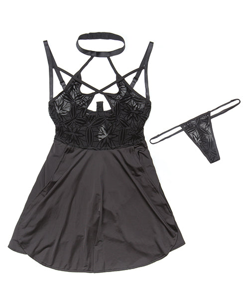 Halter Neck & Underwire Cup Babydoll & G-string