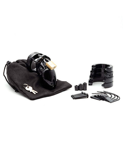 Cb-6000s 2 1-2" Cock Cage & Lock Set - Black