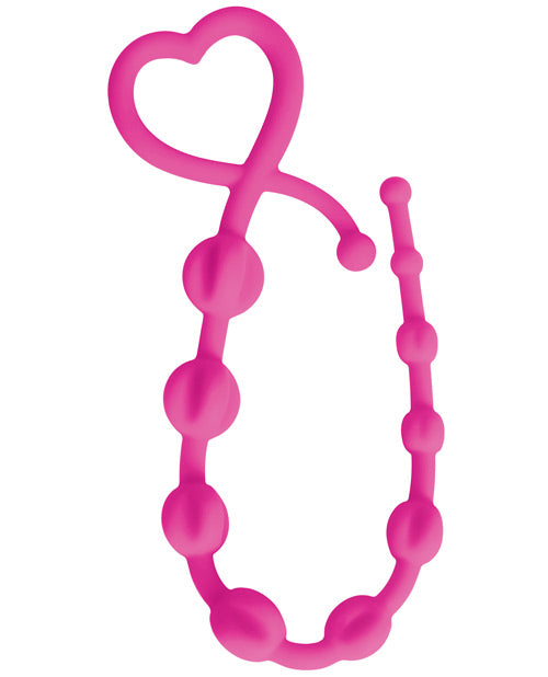 Curve Toys Gossip Hearts & Spurs Anal Beads - Magenta