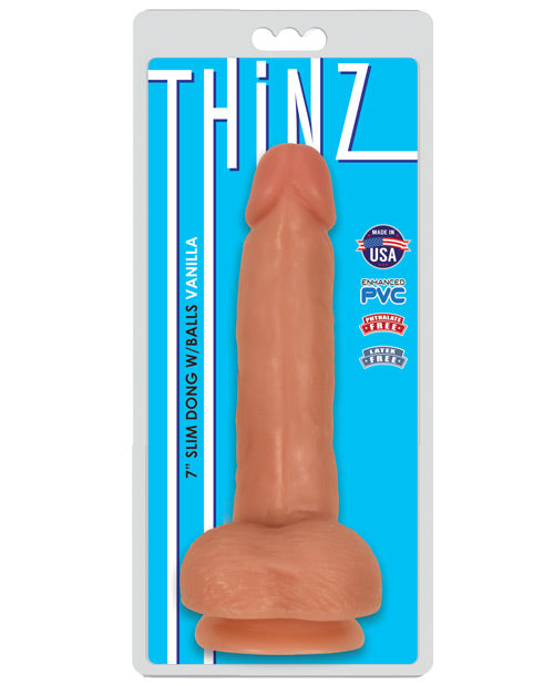 "Curve Novelties Thinz 8"" Slim Dong W/balls"