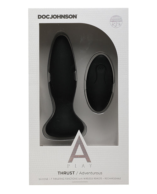A Play Thrust Adventurous Rechargeable Silicone Anal Plug W/remote
