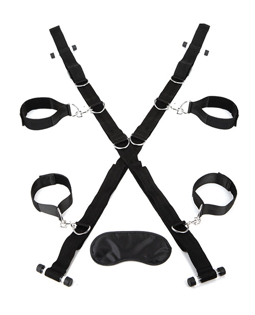 Lux Fetish Over The Door Cross W-4 Universal Soft Restraint Cuffs