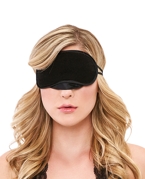 Lux Fetish Peek A Boo Love Mask - Black