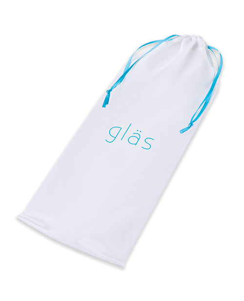 Glas 9" Purple Rose Nubby Glass Dildo - Purple-pink