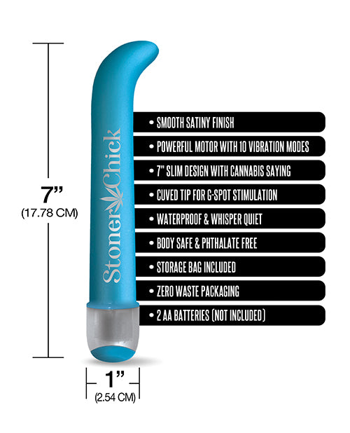 Buzzed 7" G-spot Vibe - Stoner Chick Blue