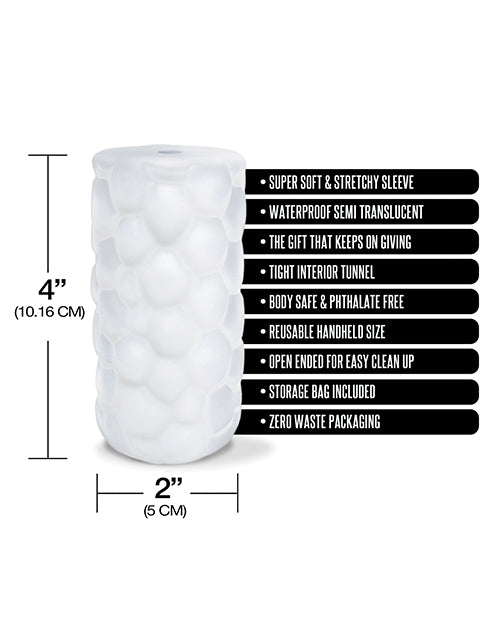 Pleasure Package Use W-caution Tight Textured Stroker - White
