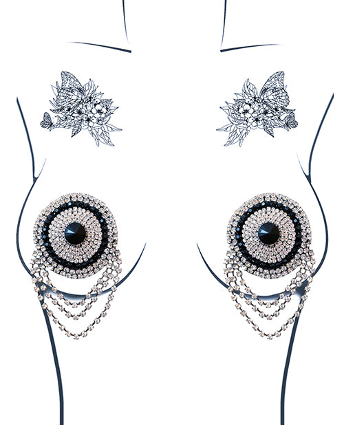 Neva Nude Burlesque La Vie Boheme Jewel Reusable Silicone Pasties - Crystal O-s