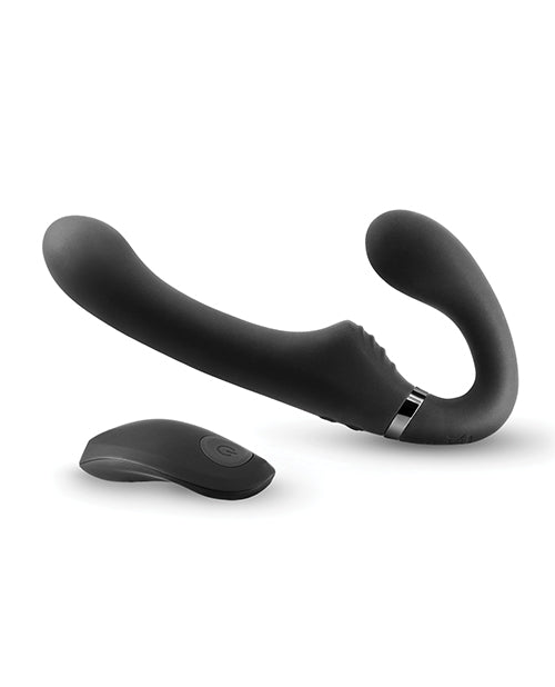 Shishi Midnight Rider Rechargeable Strapless Strap On W-remote - Black