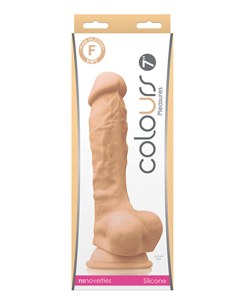 Colours Pleasures 7" Dong W/balls & Suction Cup