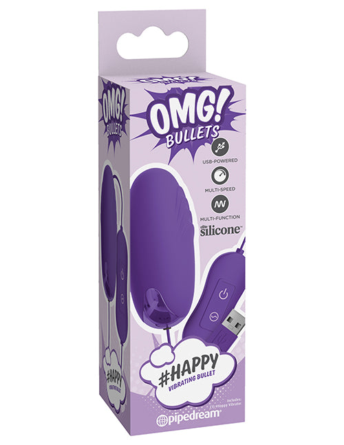 Omg! Bullets (hash Tag) Happy - Purple