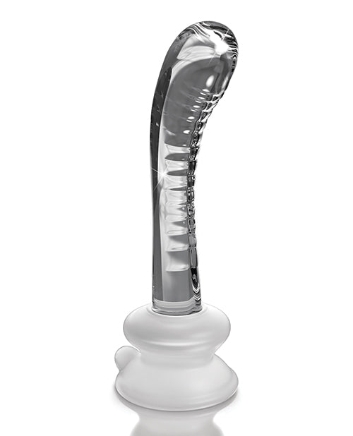 Icicles No. 88 Hand Blown Glass G-spot Massager W-suction Cup - Clear