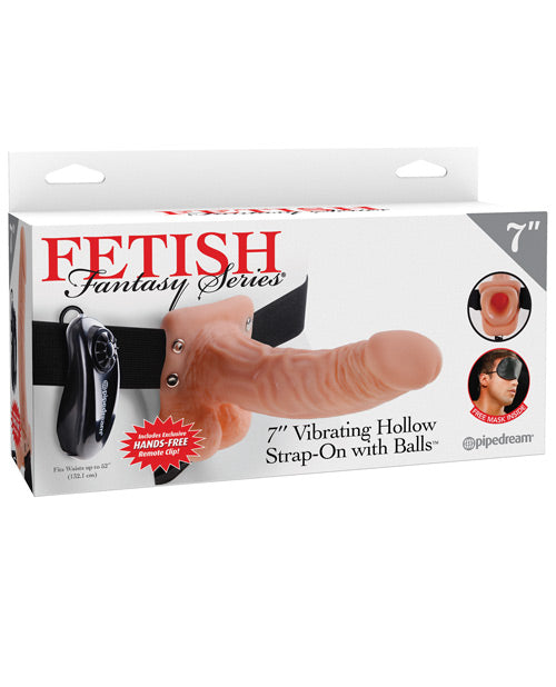Fetish Fantasy Series 7 inch Vibrating Hollow Strap On W/balls