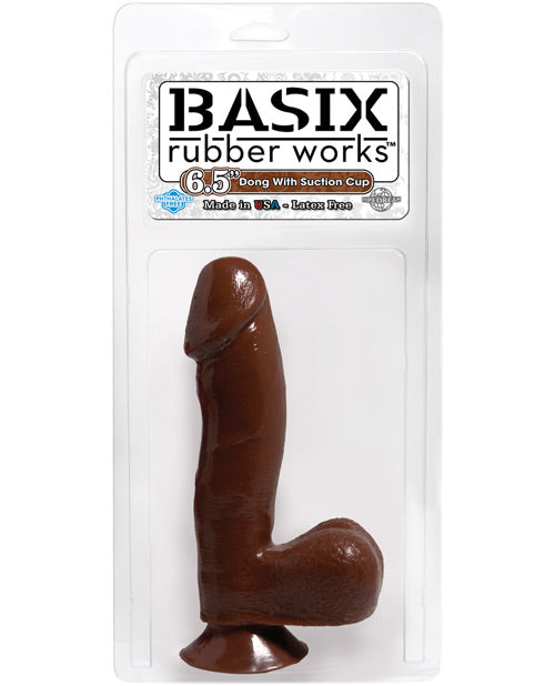 Basix Rubber Works 6.5 inch Dong W/suction Cup