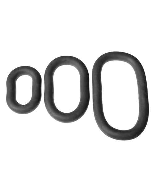 Xplay Gear 6", 9" & 12" Ultra Wrap Rings - Pack Of 3 Black