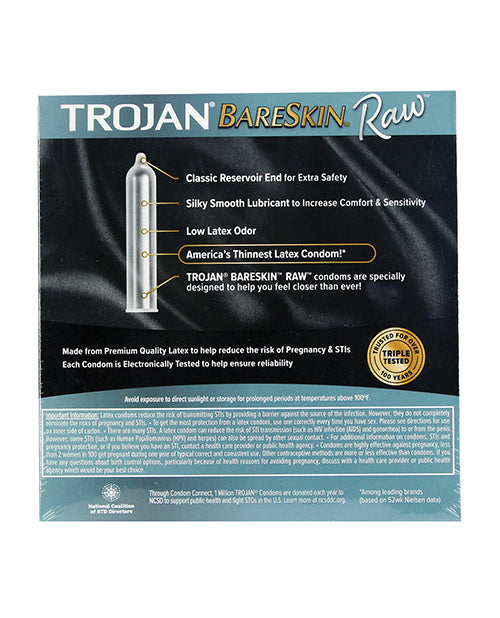 Trojan Bareskin Raw Condom - Pack Of 24