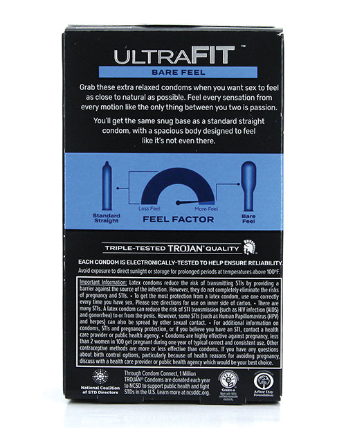 Trojan Ultrafit Bare Feel Condom - Pack Of 10