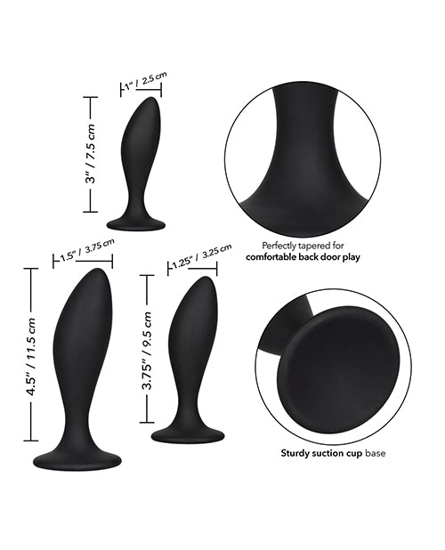 Silicone Anal Curve Kit - Black