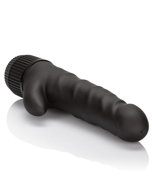 Futurotic Black Velvet 5" Dong W-clit Stimulator - Black