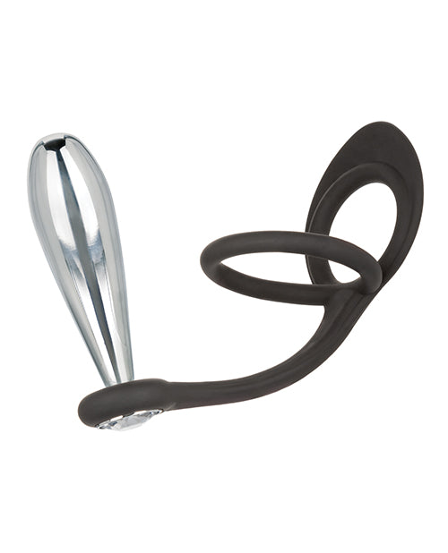 Star Fucker Glider Gem Plug W-silicone Enhancer - Black