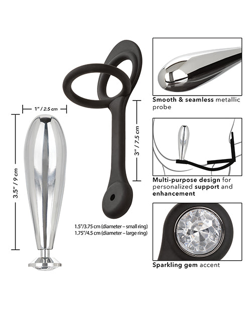 Star Fucker Glider Gem Plug W-silicone Enhancer - Black
