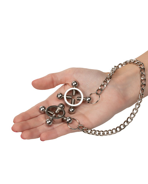 Nipple Grips 4-point Nipple Press W-chain - Silver