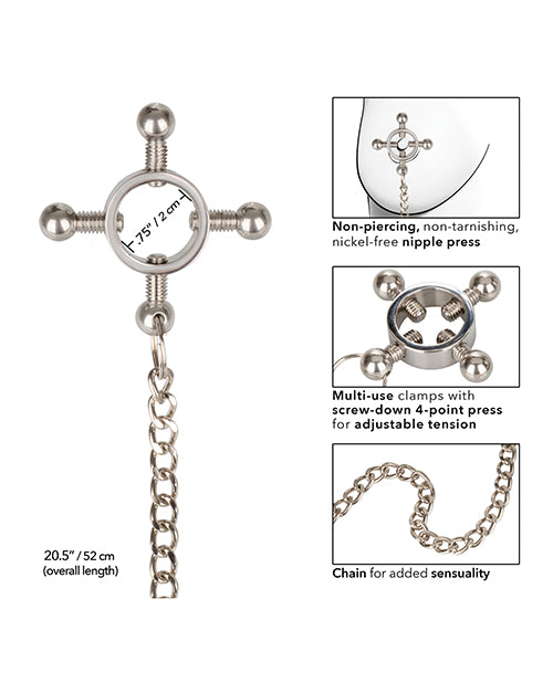 Nipple Grips 4-point Nipple Press W-chain - Silver