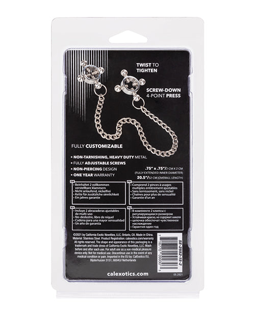 Nipple Grips 4-point Nipple Press W-chain - Silver