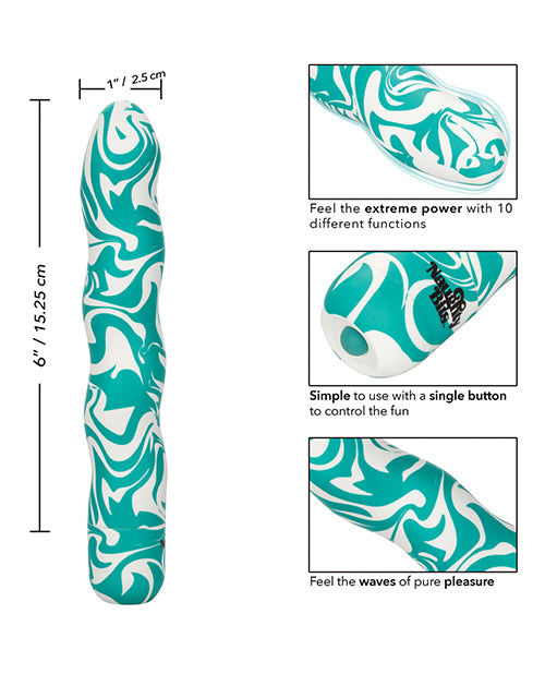 Naughty Bits Squiggle Dick Personal Vibrator - Turquoise