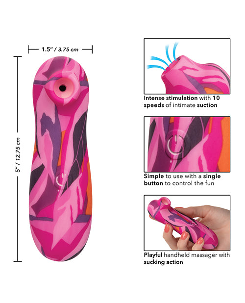 Naughty Bits Suck Buddy Playful Massager - Multicolor