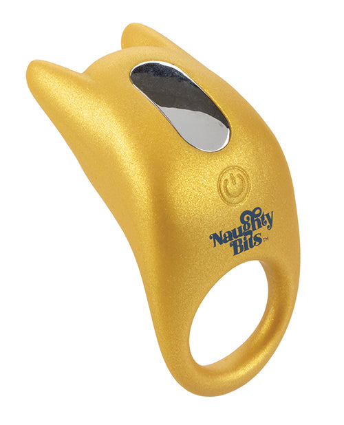 Naughty Bits Horny Af Vibrating Cock Ring - Gold
