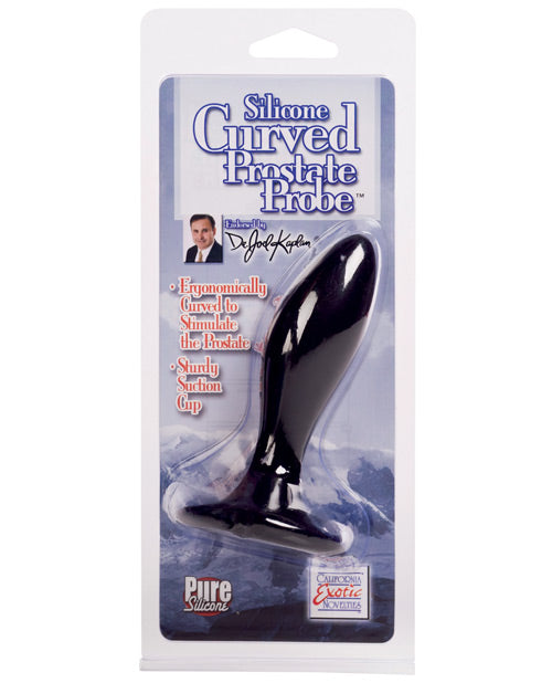 Dr Joel Kaplan Silicone Prostate Probe Curved - Black