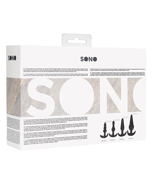 Shots Sono No. 8 Butt Plug - Black Set Of 4