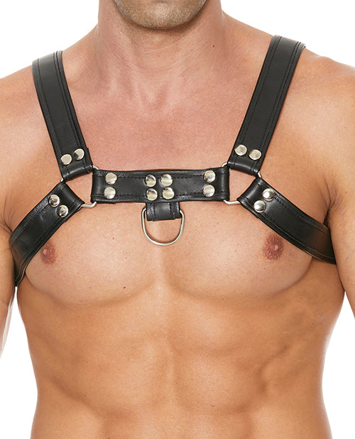 Shots Uomo Chest Bulldog Harness Large-xlarge - Black