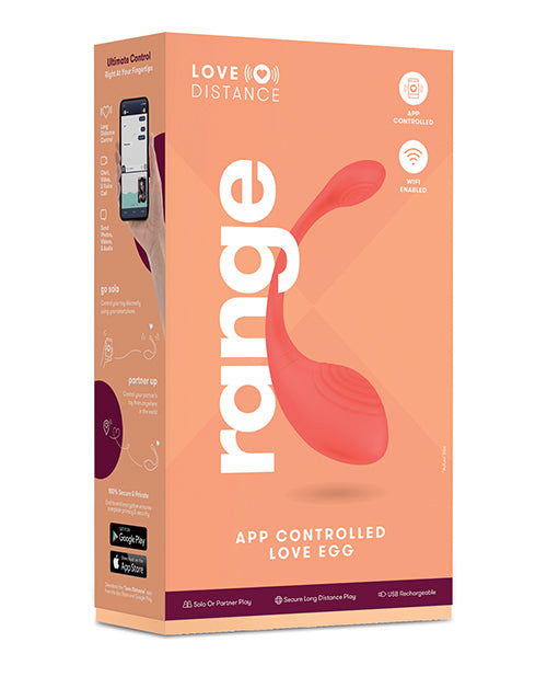 Love Distance Range App Controlled Love Egg - Coral