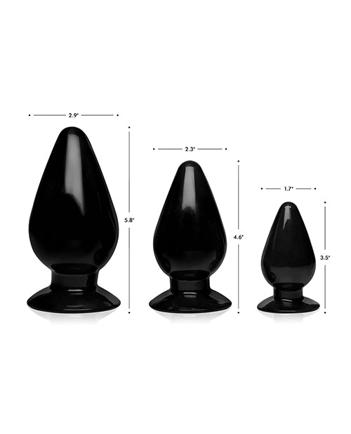 Master Series Triple Anal Plug - Black Set Of 3