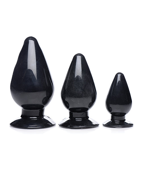 Master Series Triple Anal Plug - Black Set Of 3