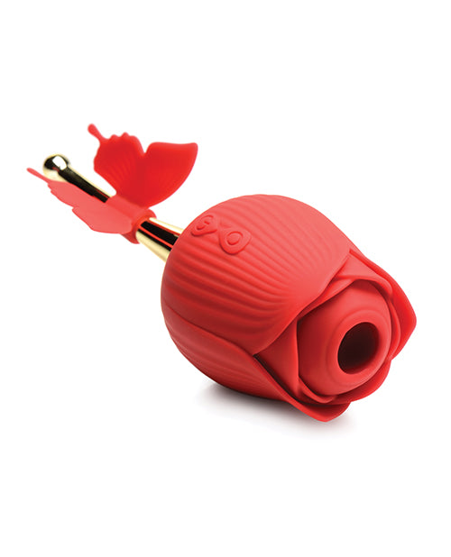 Inmi Bloomgasm Flutter Rose 10x Suction-vibrator W-butterfly Teaser - Red