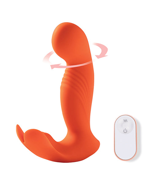Crave 3 G-spot Vibrator With Rotating Massage Head & Clit Tickler - Orange