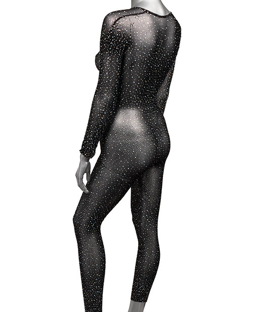Radiance Crotchless Full Body Suit - Black O/s