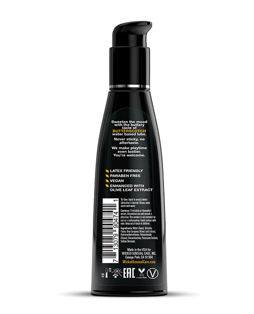 Wicked Sensual Care Aqua Water Based Lubricant - Oz