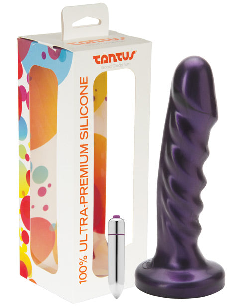 Tantus Echo Silicone Vibrating Dildo - Amethyst