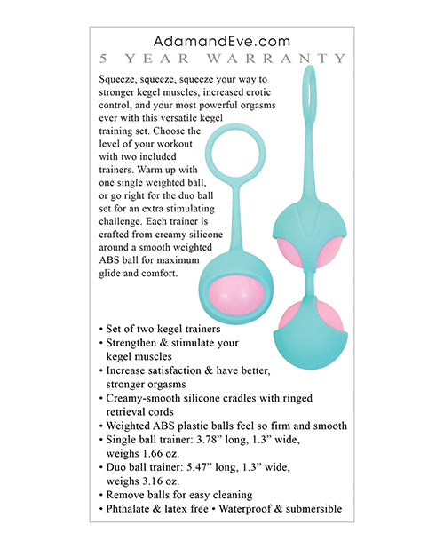 Adam & Eve Eve's Kegel Training Set - Pink-teal